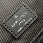 Louis Vuitton Christopher Small Backpack in Monogram Eclipse Reverse with Leather Trim and Side Pockets
