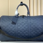 Louis Vuitton Keepall Bandoulière 50 M14840 Striped Monogram Shadow Leather