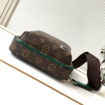 Louis Vuitton Avenue Small Shoulder Bag in Monogram Eclipse with Zippered Pocket and Adjustable Shoulder Strap