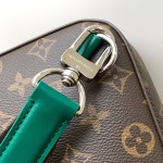 Louis Vuitton Avenue Small Shoulder Bag in Monogram Eclipse with Zippered Pocket and Adjustable Shoulder Strap