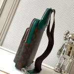 Louis Vuitton Avenue Small Shoulder Bag in Monogram Eclipse with Zippered Pocket and Adjustable Shoulder Strap