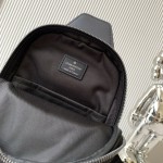 Louis Vuitton Avenue Small Shoulder Bag in Monogram Eclipse with Zippered Pocket and Adjustable Shoulder Strap