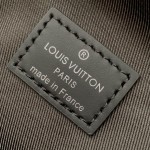 Louis Vuitton Avenue Small Shoulder Bag in Monogram Eclipse with Zippered Pocket and Adjustable Shoulder Strap