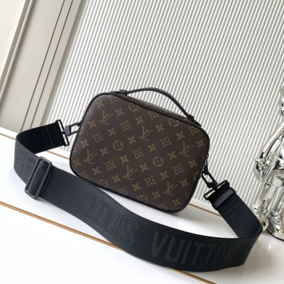 Louis Vuitton - S Lock Messenger Bag in Monogram Macassar Canvas
