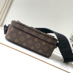 Louis Vuitton S Lock Messenger Bag in Monogram Macassar Canvas with S-lock and Leather Handle