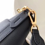 Louis Vuitton Lock and Walk Bucket Bag M24006/M24165 white black brown calfskin leather LV turn-lock gold chain