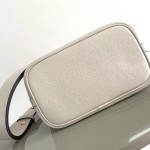 Louis Vuitton Lock and Walk Bucket Bag M24006/M24165 white black brown calfskin leather LV turn-lock gold chain