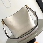 Louis Vuitton Lock and Walk Bucket Bag M24006/M24165 white black brown calfskin leather LV turn-lock gold chain