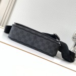 Louis Vuitton District Small Messenger Bag in Taïga Leather with Magnetic Flap and Adjustable Strap
