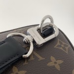 Louis Vuitton Avenue Shoulder Bag in Damier Graphite Canvas with Leather Patch and Adjustable Strap