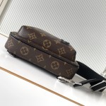 Louis Vuitton Avenue Shoulder Bag in Damier Graphite Canvas with Leather Patch and Adjustable Strap