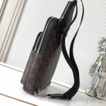 Louis Vuitton Avenue Shoulder Bag in Damier Graphite Canvas with Leather Patch and Adjustable Strap