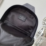 Louis Vuitton Avenue Small Shoulder Bag in Monogram Eclipse Canvas with Zipper Pocket