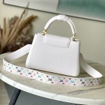 Louis Vuitton × Murakami Capucines M13253 Light Green Off-White Tri-Color Limited Edition – Premium Replica