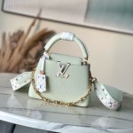 Louis Vuitton × Murakami Capucines M13253 Light Green Off-White Tri-Color Limited Edition – Premium Replica