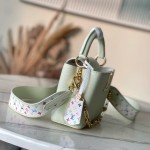 Louis Vuitton × Murakami Capucines M13253 Light Green Off-White Tri-Color Limited Edition – Premium Replica