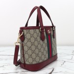Gucci 836848 / 836849 Coffee Red Leather Handbag