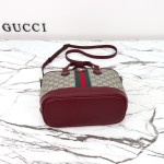 Gucci 836848 / 836849 Coffee Red Leather Handbag
