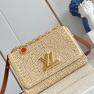 Louis Vuitton - Twist Slim Bag M14309 Small Raffia Replica Handbag
