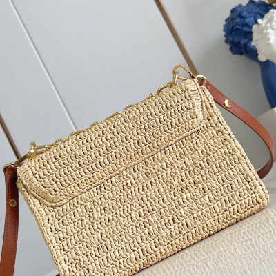 Louis Vuitton - Twist Slim Bag M14309 Small Raffia Replica Handbag