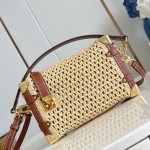 Louis Vuitton Side Trunk M14405 Medium Raffia Leather Replica Handbag