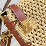Louis Vuitton Side Trunk M14405 Medium Raffia Leather Replica Handbag