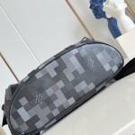 Louis Vuitton Christopher Medium Backpack Damoflage Black Canvas M14952 Replica