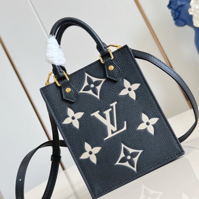 Louis Vuitton – Petit Sac Plat Tasche M57937, Replika aus schwarzem Monogram Canvas