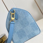 Louis Vuitton Speedy 30 Bandoulière Damier Denim 3D Canvas Handbag N00203 Replica