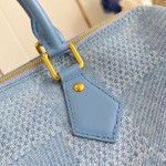 Louis Vuitton Speedy 30 Bandoulière Damier Denim 3D Canvas Handbag N00203 Replica