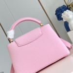 Louis Vuitton Capucines Mini Handbag M24740 Pink Taurillon Leather