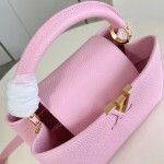 Louis Vuitton Capucines Mini Handbag M24740 Pink Taurillon Leather
