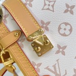Louis Vuitton Side Trunk Medium Handbag M26287 White Monogram Canvas