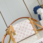 Louis Vuitton Side Trunk Medium Handbag M26287 White Monogram Canvas