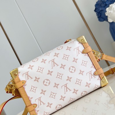 Louis Vuitton - Side Trunk Medium Handbag M26287 White Monogram Canvas 