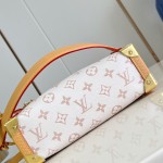 Louis Vuitton Side Trunk Medium Handbag M26287 White Monogram Canvas