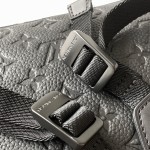 Louis Vuitton Christopher Medium Backpack in Monogram Taurillon Leather with Drawstring and Button Closure