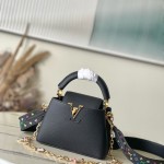 Louis Vuitton Capucines M13878 Murakami Panda Black Multicolor Handbag