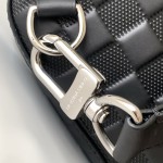 Louis Vuitton Avenue Shoulder Bag in Damier Infini Leather with Classic Checkered Pattern and Adjustable Strap