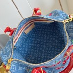 Louis Vuitton Speedy Soft 30 Handbag M87627 Monogram Denim with Cherry Embroidery