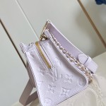 Louis Vuitton OnTheGo East West Handbag M15192 in Pastel Lilac Monogram Empreinte Leather
