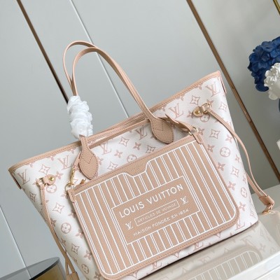 Louis Vuitton - Neverfull Inside Out MM Handbag M25665 Monogram Dune & Hazelnut Leather  