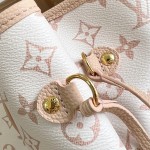 Louis Vuitton Neverfull Inside Out MM Handbag M25665 Monogram Dune & Hazelnut Leather