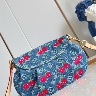 Louis Vuitton - Murakami Sunset Handbag M13680 Cherry Monogram Denim