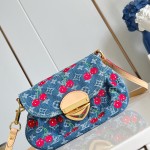 Louis Vuitton x Murakami Sunset Handbag M13680 Cherry Monogram Denim