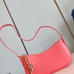 Louis Vuitton Pochette LV Bloom Apricot Rose Red Black – M25784 / M25525