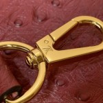 Louis Vuitton Capucines M11908 Mini & BB Handbag in Ostrich-Embossed Leather with Pearl Chain