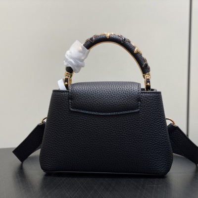 Louis Vuitton - Capucines Mini Handbag M14976 Black Clover Full Leather