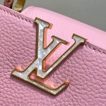 Louis Vuitton Capucines BB M14970 Black / Pink Chain Leather