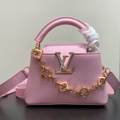Louis Vuitton - Capucines BB M14970 Black / Pink Chain Leather “Cap Na Ying” Edition